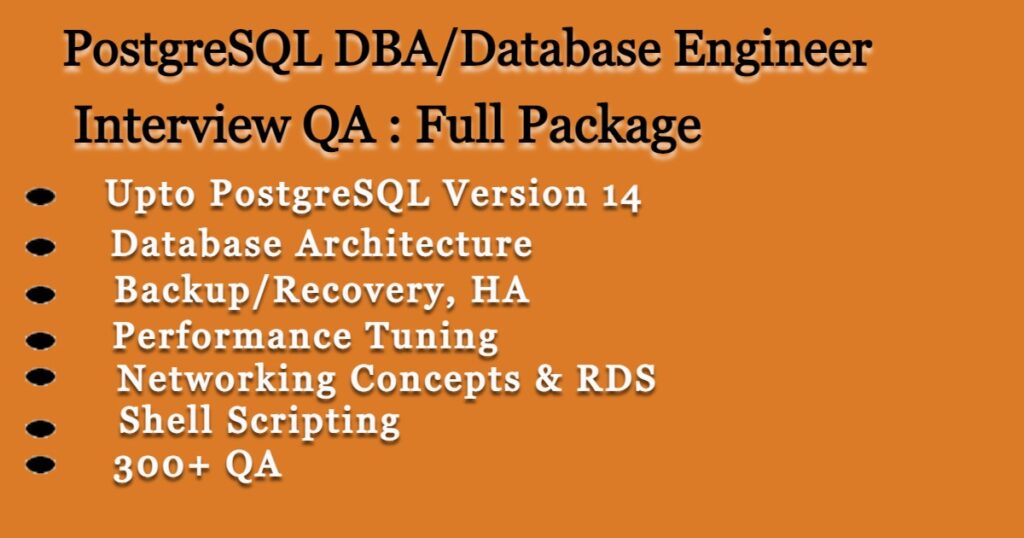 Preparing for PostgreSQL DBA / Database Engineer interview