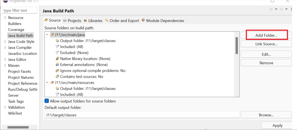 resource not on the build path Eclipse